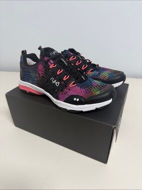 Ryka Women's Multicolor Athletic Sneakers with Black and Pink Details